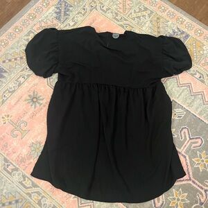 ARULA Black Puff Sleeve Dress